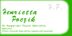 henrietta poczik business card